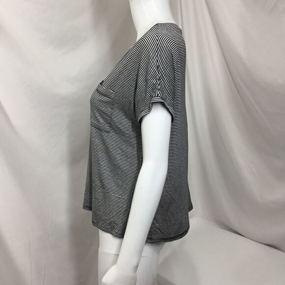 PST by Project Social T Striped V-Neck Pocket (D6) - Picture 3 of 7